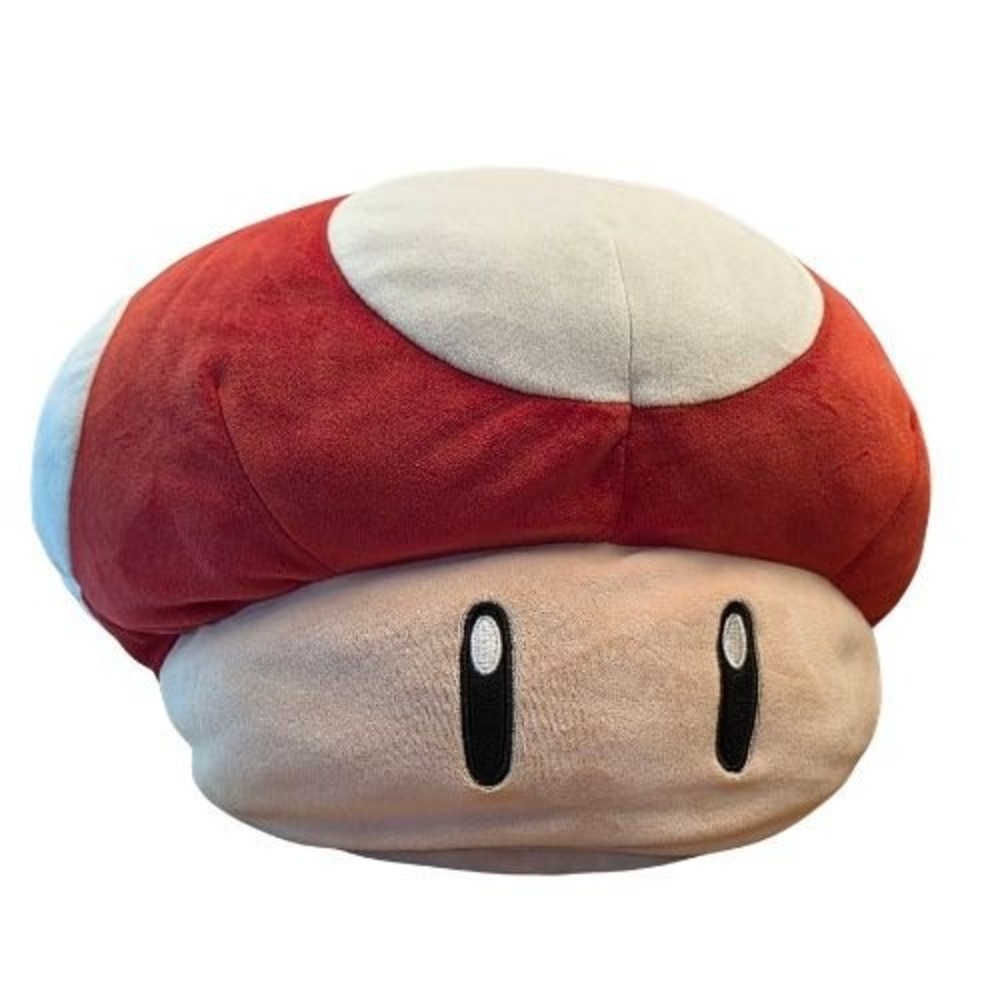 TOMY Mario Kart Club Mocchi-Mocchi- Super Mushroom Plush Red Large 15" 1-UP